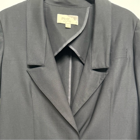 Elizabeth and James 3/4 sleeve unlined lightweight wool blazer size 2 - Picture 4 of 10